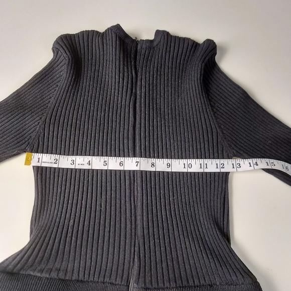 Heavy Silk Blend Dress Ribbed & Knitted Size 6 - Picture 12 of 15